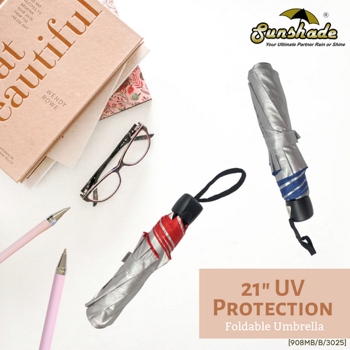 3 Section Silver coated foldable umbrella